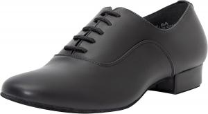 Мужские латинские танцевальные туфли Linodes с кожаной подошвой 3 см для бальных, сальса, танго, вальса и характерных танцев, черный