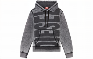 Diesel Мужская толстовка с капюшоном, черная, размер средний/обычный