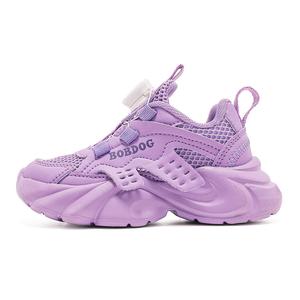 Скользоустойчивые противоударные дышащие детские повседневные кроссовки Kids' BOBDOG, 52119 Ярко-фиолетовый (Дышащая сетка без подкладки)