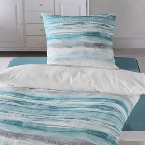 Постельное белье Dream Sleep Seersucker Waves 200x220 см + 2 x 80x80 см Traumschlaf