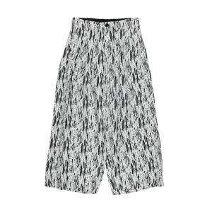 Жаккардовые широкие брюки с защипами Sulvam, цвет White