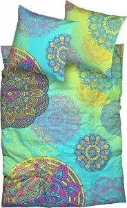 Постельное белье Eivissa, сине-желтое, 1 шт. 135x200 см + 1 шт. 80x80 см Sister S.