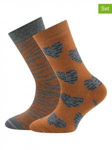 Ewers Комплект из 2 пар: носки светло-коричневого/серого цвета