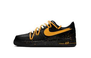 Air Force 1 Dark Night EDM 2.0 нескользящие амортизирующие низкие детские скейтбординг кроссовки черный оранжевый Nike, черный оранжевый
