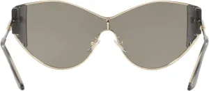 Женские солнцезащитные очки Versace, оправа бледно-золотистого цвета, светло-серые зеркальные линзы серебристого цвета, 0 мм, Pale Gold