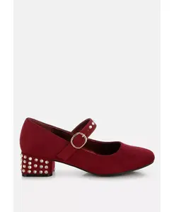 Женские туфли-лодочки Мэри Джейн с заклепками Sima London Rag, красный