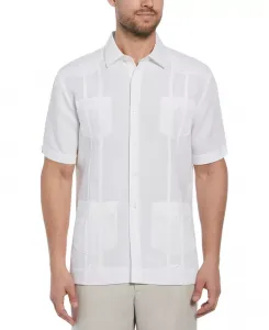 Короткий рукав, вышитая рубашка Guayabera Cubavera, белый