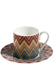 Набор из двух чашек для кофе с узором зигзаг Missoni Home, мультиколор
