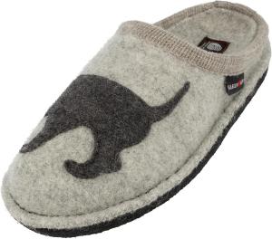 Haflinger Women's Doggy Applique Slipper, серый