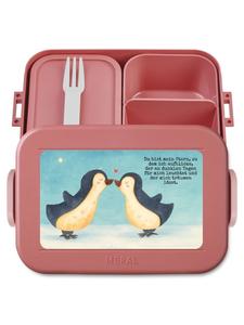 Mr. & Mrs. Panda Дизайн Bentobox Penguin Love с надписью, пастельно-красный цвет
