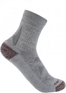 Carhartt Women's SS9750W Женские короткие носки-следки из плотной смесовой шерсти мериноса, Asphalt Heather