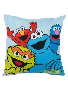 Sesamstraße Мягкая подушка с изображением персонажей «Улицы Сезам», декоративная подушка, подголовник, подушка для сиденья, 40x40 см, синего цвета