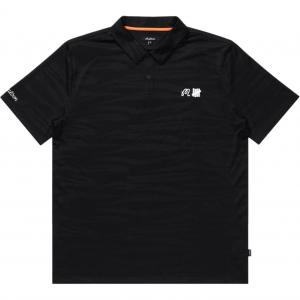 Поло Malbon Golf Collaboration Unisex UNDEFEATED, черный