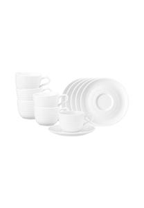 Чашки кофейные Seltmann Weiden Terra с Блюдцеми, 260 мл, 6 штук, белый