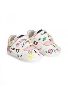 Dolce & Gabbana Kids кеды на шнуровке, белый