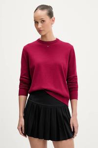 Хлопковый свитер Tommy Jeans, бордовый