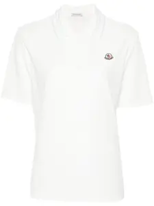 Рубашка поло с логотипом MONCLER, нейтральный