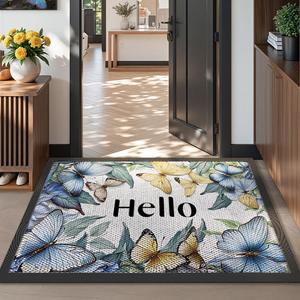 Dajiang Ковер 60х90 см для прихожей, из эластичной пряжи, износостойкий, моющийся, грязеотталкивающий