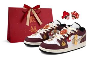 Jordan Air 1 устойчивые к истиранию низкие баскетбольные кроссовки Unisex красные