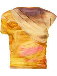 Асимметричная футболка PINKO, желтый