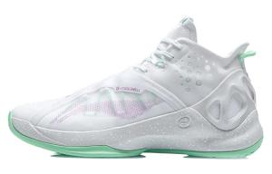 LINING Кроссовки баскетбольные Cicada Wing мужские мидтоп бело-зеленые