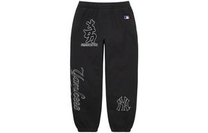 Трикотажные спортивные штаны унисекс Supreme, цвет Black