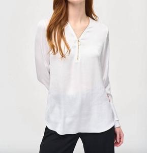 Топ с оборками на рукавах цвета ваниль Joseph Ribkoff, Vanilla