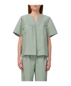 Блузка с V-образным вырезом цвета шалфея Woolrich, зеленый