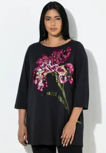 Уботауссшнитт, топ с длинными рукавами 3/4 Ulla Popken, Black