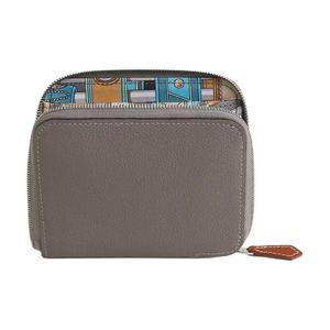 Silk'In Evercolor Calfskin Wallet Women's Gray HERMES, Box Included