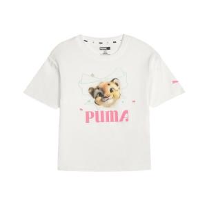 PUMA Футболка с принтом WISEAIRCON белая для детей 3-7 лет