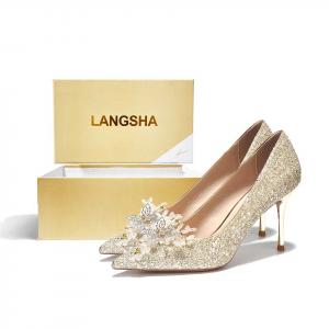 Lanza Стройные каблуки на высоком каблуке женские золотые, цвет Gold Box