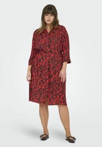 Платье-рубашка CARHARMONY MIDI ONLY Carmakoma, темно-красный