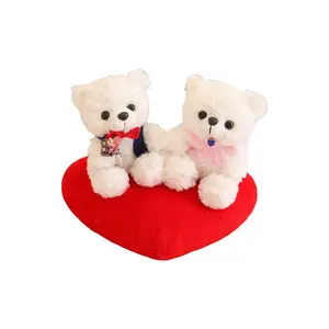 Плюшевая кукла Cartoon Teddy Heart Bear высотой 24 см MAOGEGE, красный