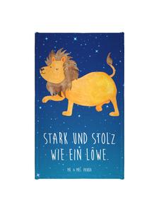 Mr. & Mrs. Panda Полотенце со знаком зодиака Лев и надписью на фоне звездного голубого неба