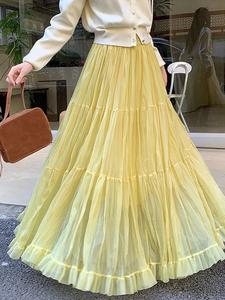 Многоярусная юбка с оборками Женская юбка Doux Belle, цвет Yellow