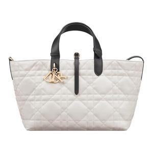 DIOR Сумка женская кожаная среднего размера молочно-белая