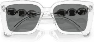 Женские квадратные солнцезащитные очки Swarovski SK6032, Transparent/Dark Grey