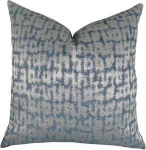 Thomas Collection Декоративная подушка Silver Teal Designer Silver Blue Teal Metallic