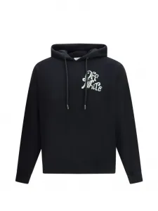 Худи с логотипом и длинными рукавами OFF-WHITE, черный
