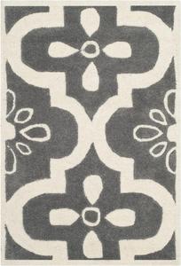SAFAVIEH Chatham Collection ковер 61 x 92 см Dark Grey/Ivory CHT751D ручной работы геометрический премиум шерстяной