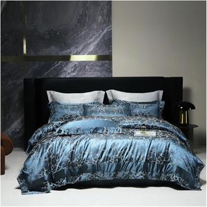 YUSIWOAL Комплект постельного белья из египетского хлопка 100S с жаккардовым мраморным пэчворком
