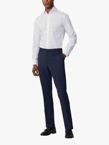 Приталенная рубашка из поплина с хлопковой смесью и манжетами для запонок Hackett London, White