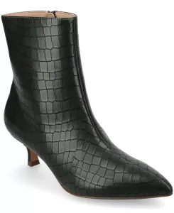 Женские ботильоны Arely на каблуке-рюмочке с острым носком Journee Collection, зеленый