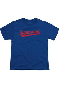 Футболка с хвостом Супермена для детей с коротким рукавом Gildan, синий