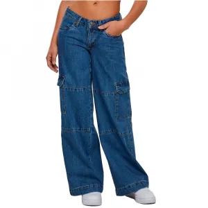 Джинсы Urban Classics Cargo low waist, синий