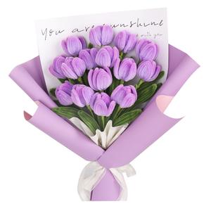 Рукодельный материал искусственный мех палочки для скручивания DIY handmade букет кукла Dolls and bears dance, фиолетовый