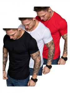 Футболка Amaci&Sons, цвет (rot + weiß + schwarz)