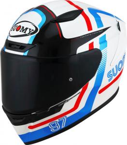 Шлем Suomy track-1 ninety seven 2023, White/Red/Blue