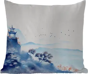 Подушка для улицы - Живопись - Масляная краска - Натуральный цвет - 60x60 см - Устойчива к атмосферным воздействиям - Подушка для отдыха - Декоративная подушка - Подушка для сна MuchoWow